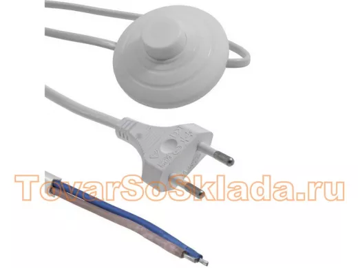 Сетевой шнур с выключателем для бра 2.5 метра 2x0.75мм 