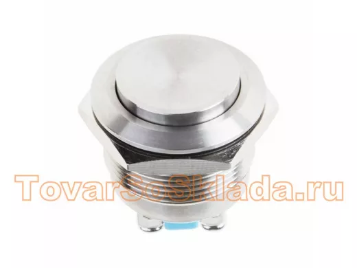 Кнопка  антивандальная диаметр 22мм  Б/Фикс (2с винт) (ON)-OFF вогнутая  REXANT