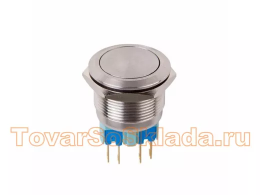 Кнопка  антивандальная диаметр 22мм  Б/Фикс (4с) (ON)-OFF плоская  REXANT