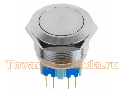 Кнопка  антивандальная диаметр 25мм Б/Фикс (ON)-OFF плоская  REXANT