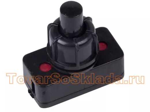 Выключатель-кнопка 250V 1А (2с) ON-OFF  черный (для настольной лампы)  REXANT