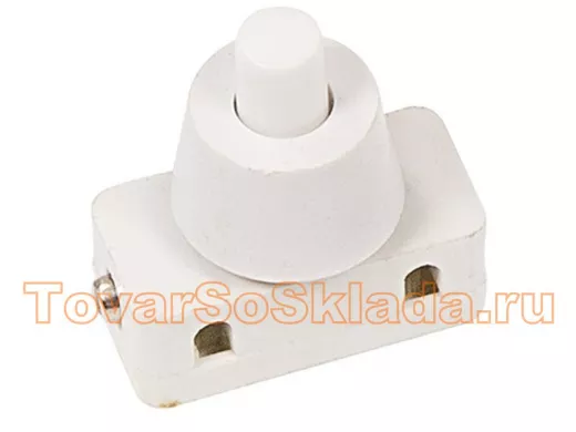 Выключатель-кнопка 250V 2А (2с) ON-OFF  белый (для настольной лампы)  REXANT