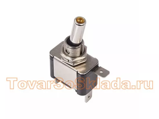 Тумблер 12V 20А (3c) ON-OFF однополюсный  с желтой LED подсветкой  REXANT