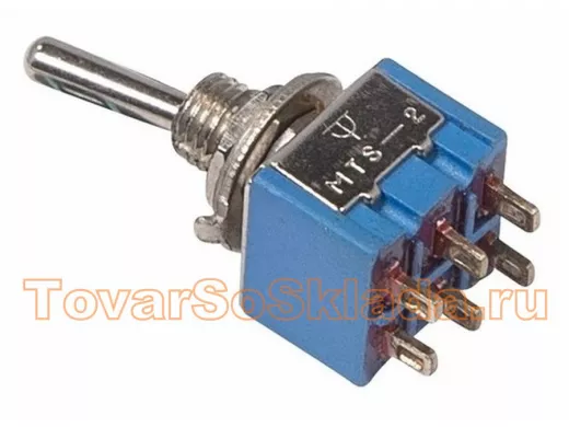 Тумблер 250V 3А (6c) ON-OFF-ON двухполюсный  Micro  REXANT