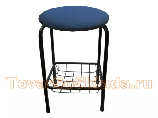 Табурет с подставкой для ног и корзинкой для вещей 