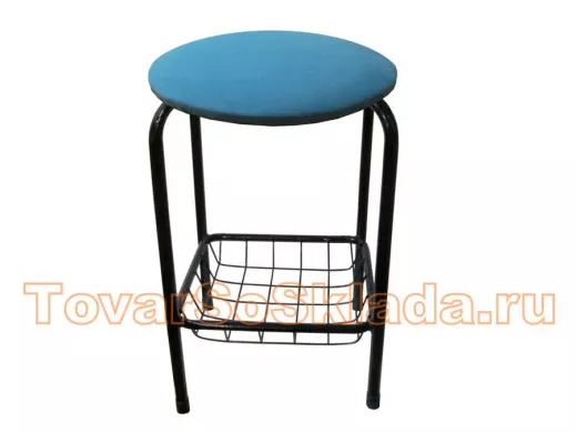 Табурет с подставкой для ног и корзинкой для вещей 