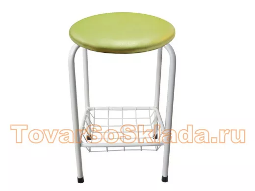 Табурет с подставкой для ног и корзинкой для вещей 