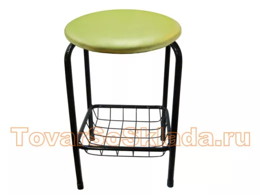 Табурет с подставкой для ног и корзинкой для вещей 