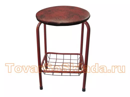 Табурет с подставкой для ног и корзинкой для вещей 