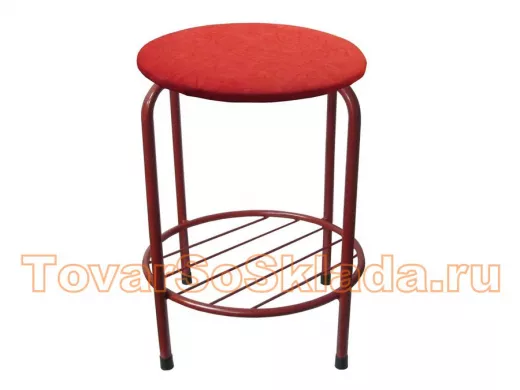 Табурет с подставкой для ног и полкой 