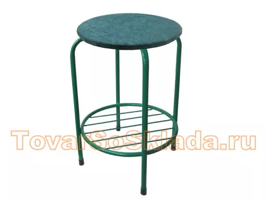 Табурет с подставкой для ног и полкой 