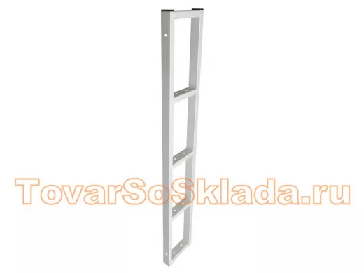 Кронштейн для полок, высота 82см, пять уровней, вылет 13см, 12 отв., серый 