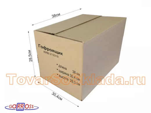 Гофроящик, длина 380 х ширина 304 х высота 285 мм 