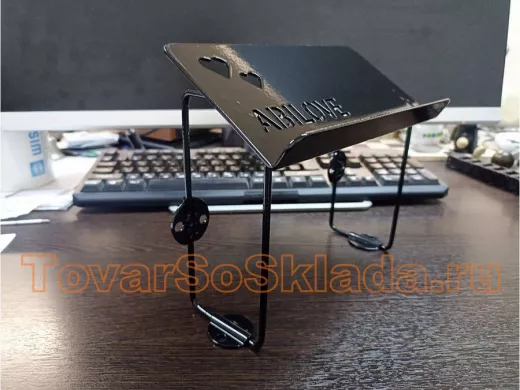 Стальной (вертик.) держатель телефона и полки к столу 