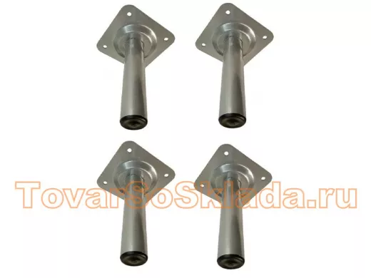 Прочная стальная ножка для стола, подставки, высота  15 см, серая, 4шт, диаметр 32мм 