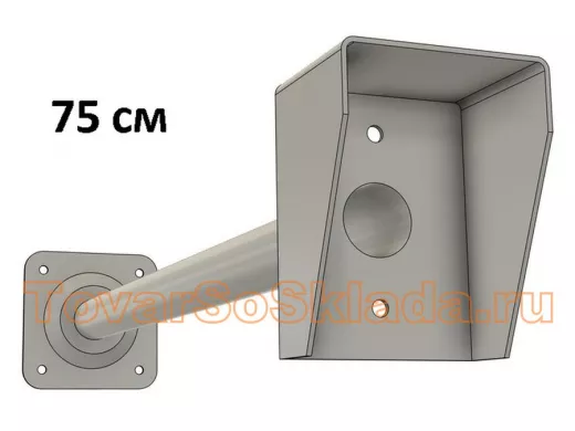 Стальной защитный козырек для кнопок выхода с вылетом от стены 75см 