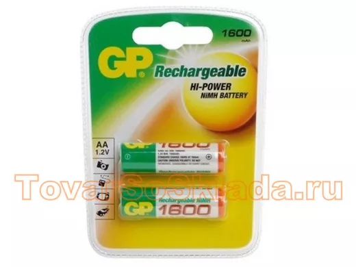 Аккумулятор AA 1600 mAh 1,2В GP 160AAHC-1C2 Ni-Mh (цена за 1 элемент)