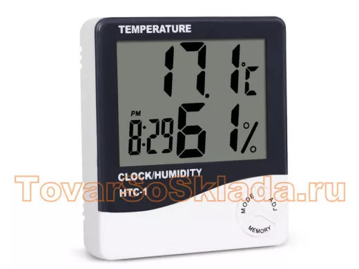 Термометр-гигрометр OT-HOM11  (часы,будильник) 