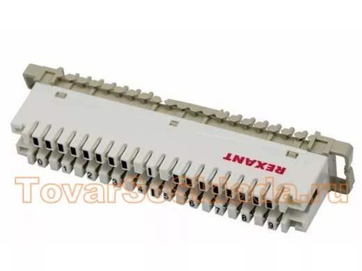 Плинт 10 pin размыкаемый, маркировка 0-9 (монтаж на рейку)  REXANT