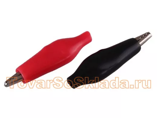 Зажим крокодил в изоляторе, длина 46 мм, ток 5A, (2шт.) (пакет)  PROconnect