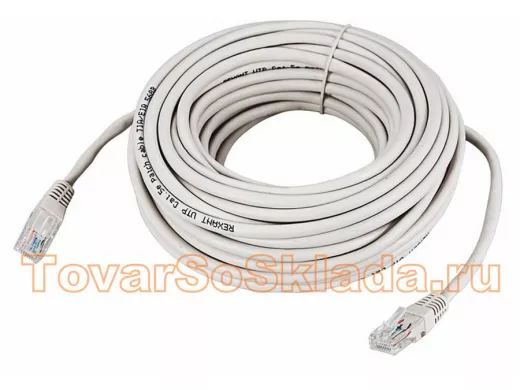 Патч-корд REXANT 15 метров  UTP 5e кат. литой  15М  СЕРЫЙ