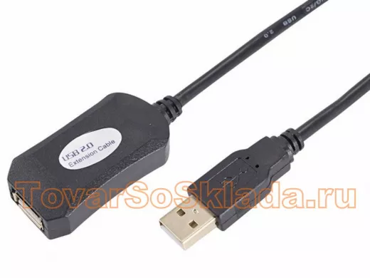 Кабель удлинитель активный USB  10метров  REXANT, 10М, USB 2.0