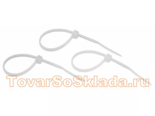 100x2,5мм кабельный хомут (стяжка нейлонoвая) nylon 25 шт. белый REXANT