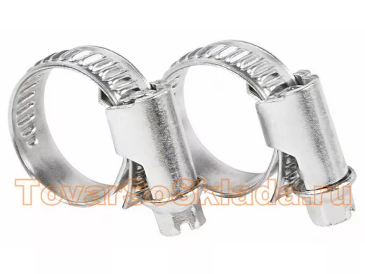 Хомут червячный цинк  12-20 мм 