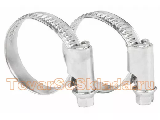 Хомут червячный цинк  16-27 мм 