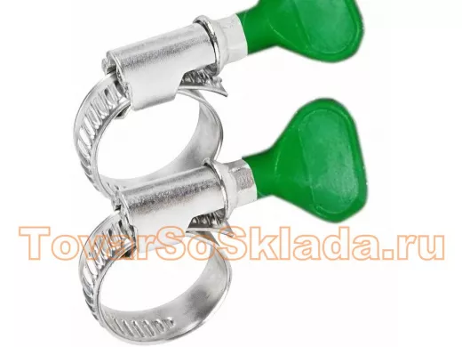 Хомут червячный цинк  32-50 мм с ключом W 