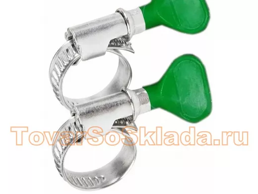 Хомут червячный цинк  40-60 мм с ключом W 