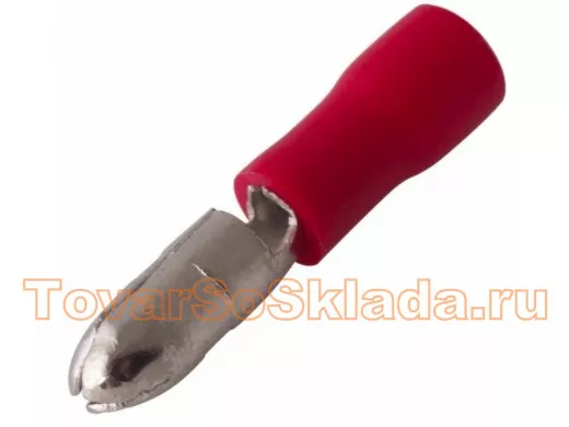 Разъем штекерный изолированный штекер 4 мм 0.5-1.5 мм? (РШи-п 1.5-4/РШИп 1,25-4) красный REXANT