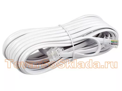 Телефонный удлинитель евро  7м  белый