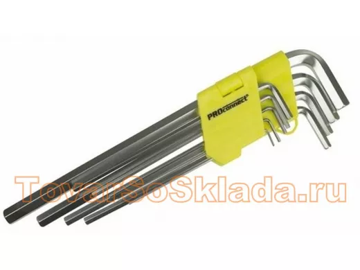 Набор шестигранников 9 предметов 1,5-10 мм экстра-длинные HEX