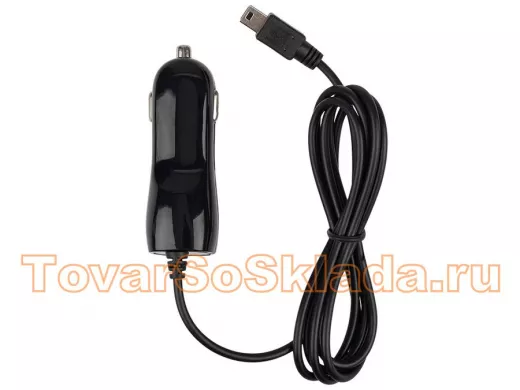 Автозарядка в прикуриватель microUSB (АЗУ) (5 V, 1000 mA) шнур спираль 1.2 м черная REXANT