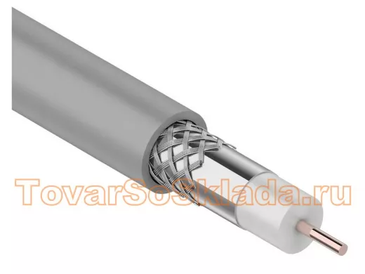 RG8X  кабель коаксиальный серый 50 Ом для мобильного интернета 4G и LTE,CCS/Al/A 75 % 100м 
