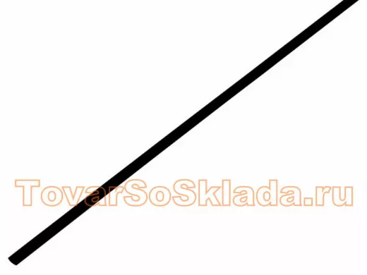 2.5 / 1.25 мм 1м термоусадка черная  REXANT