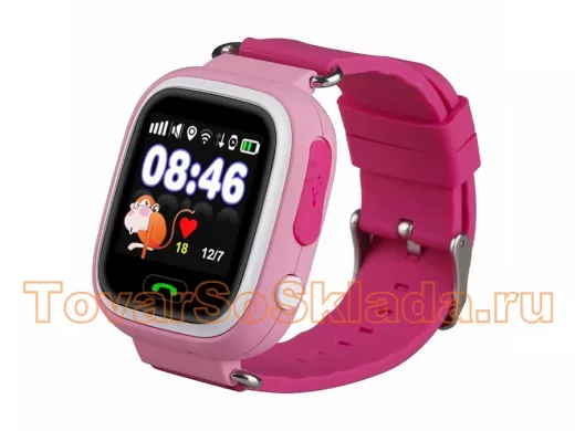 Часы детские с GPS GP-01 (Розовые)/100