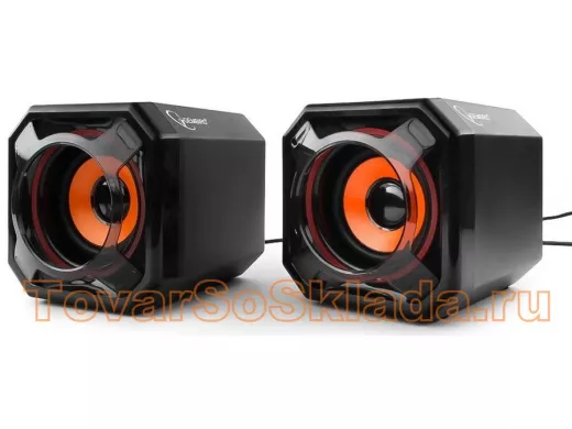 Акустика  Gembird SPK-405,излучатели, черный, 5 Вт,акустич. система 2.0 регулятор гром., USB-питание