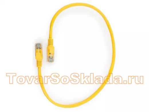 Патч-корд Cablexpert PP10-0.25M/Y кат.5e, 0.25 м, литой, медный UTP,многожильный (желтый) PP10-0.25M