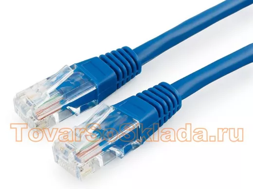 Патч-корд Cablexpert PP10-0.5M/B кат.5e, 0.5м, медный UTP литой, многожильный (синий) PP10-0.5M/B