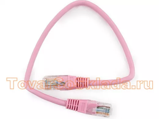 Патч-корд Cablexpert PP12-0.25M/RO кат.5e, 0.25м, UTP, литой, многожильный (розовый) PP12-0.25M/RO