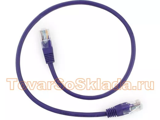 Патч-корд Cablexpert PP12-0.25M/V кат.5e, 0.25м, UTP, литой, многожильный (фиолетовый) PP12-0.25M/V