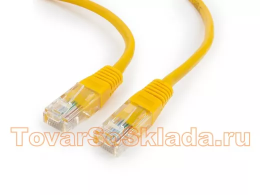 Патч-корд Cablexpert PP12-0.5M/Y кат.5e, 0.5м, UTP литой, многожильный (жёлтый) PP12-0.5M/Y