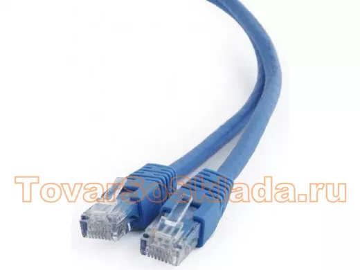 Патч-корд Cablexpert PP6U-1M/B кат.6, 1м, UTP литой, многожильный (синий) PP6U-1M/B