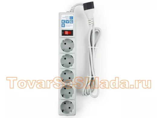 Сетевой фильтр PC 1,9м 5р, сер. 10А/2,2кВт д/подкл. к UPS(С14) SPG-B-6Ext