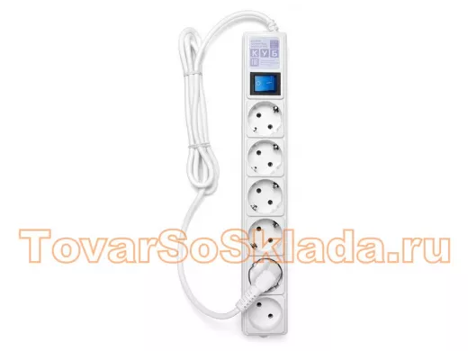 Сетевой фильтр PC 1,9м 6р, бел. 16А/3,5кВт SPG(5+1)-16B-1,9М