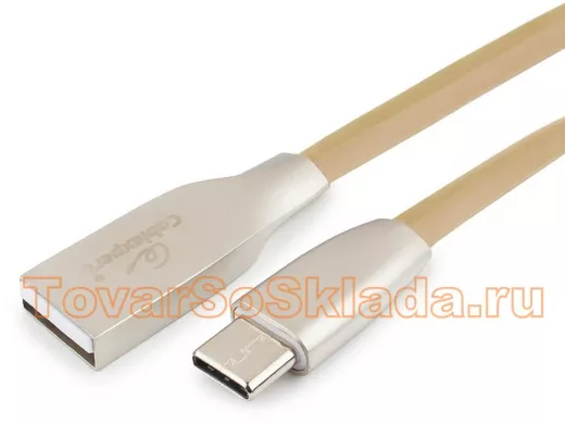 Шнур USB / Type-C Cablexpert CC-G-USBC01Gd-1M, AM/Type-C, серия Gold, длина 1м, золотой, блистер