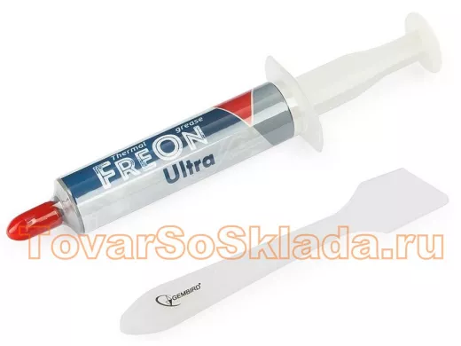 Термопаста Gembird FreOn Ultra GF-21-5 для радиаторов, 5 г, шприц GF-21-5