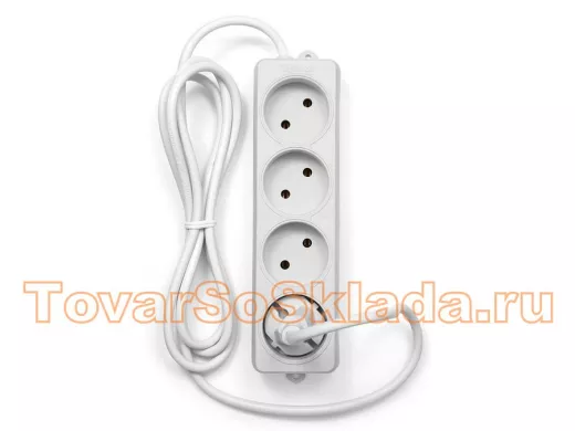 Сетевой удлинитель  Гарнизон EL-NL4-W-2, 4 розетки  допустимый ток 10А,  длина 2 метра . EL-NL4-W-2